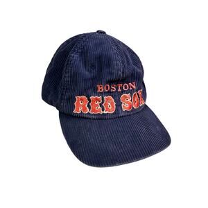 Vintage 80s Boston Red Sox Classic Logo MLB Corduroy VTG SnapBack Hat Adult